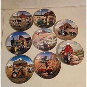 Little Farmhands, limited edition plates, by Donald Zolan (complete set of 8)